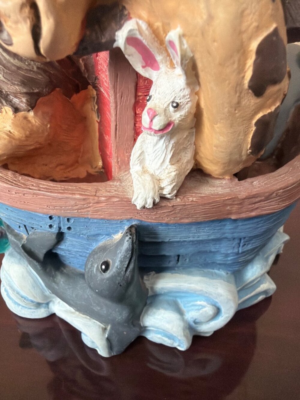 Vintage 1993 Figi Graphics Noah's Ark Resin Piggy Bank Nursery Decor - Picture 13 of 15